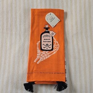 Magic Potion Orange/Plaid Kitchen Towel Set